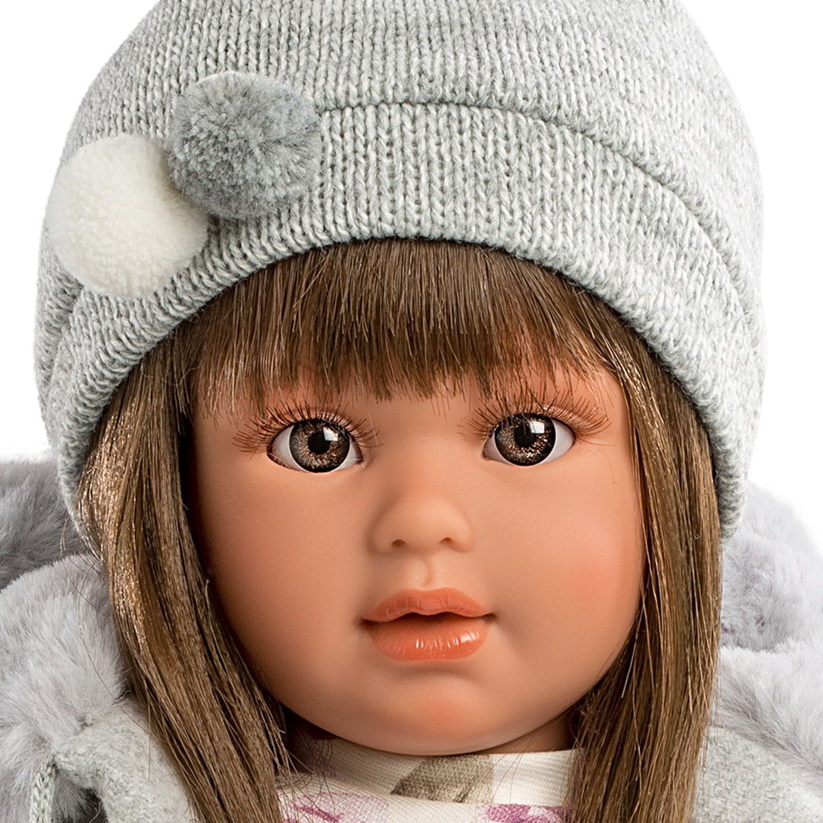 Кукла Мартина в серой шапочке, 40 см.  